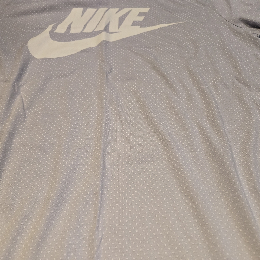 Nike Athletic Cut blue white ombre t shirt white polka dots mens size large NWOT - Picture 2 of 7
